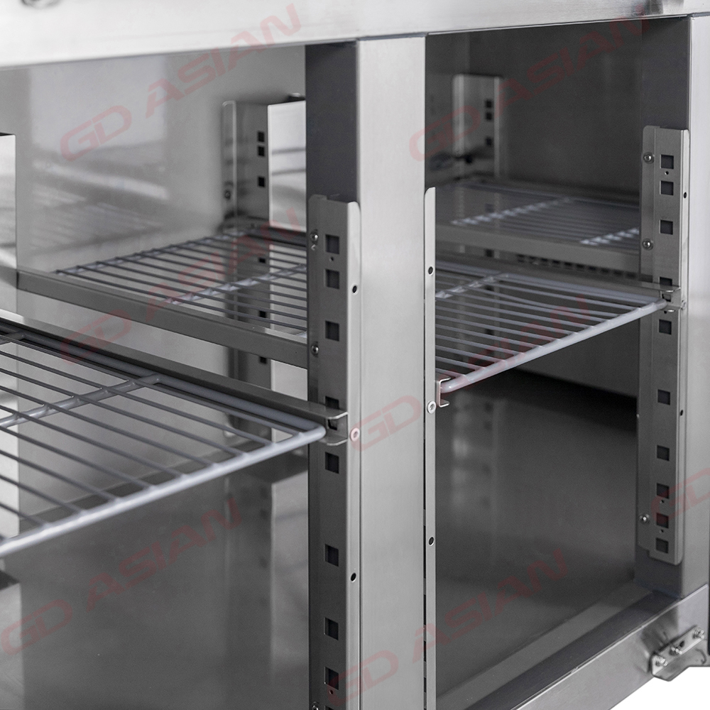 SH2000/800 Commercial Sandwich Prep Table with Refrigerator Stainless Steel