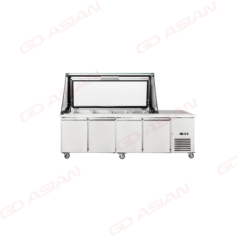 New Design Refrigerated Preparation Table Reserve a place for the cash register.