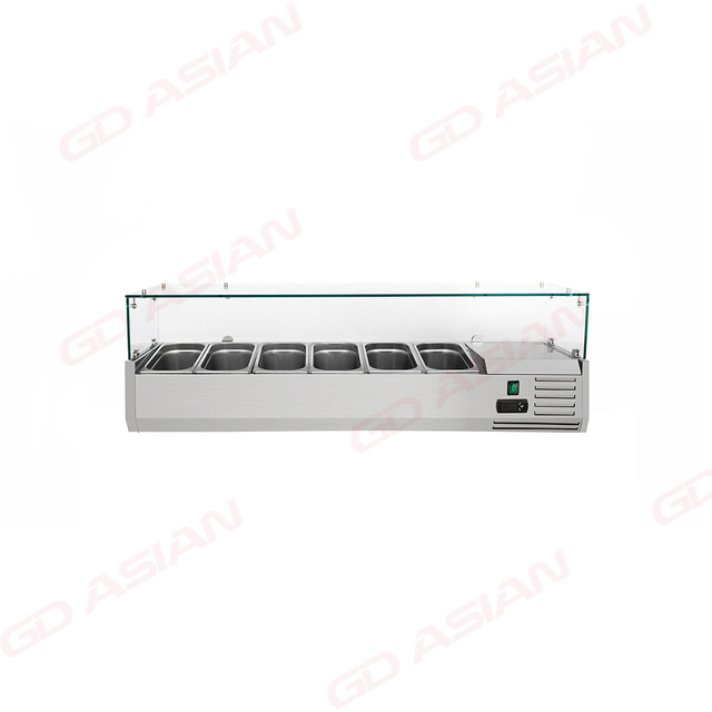 6 x 1/4 GN Pans VRXH1400/330 Saladette VRX topping unit