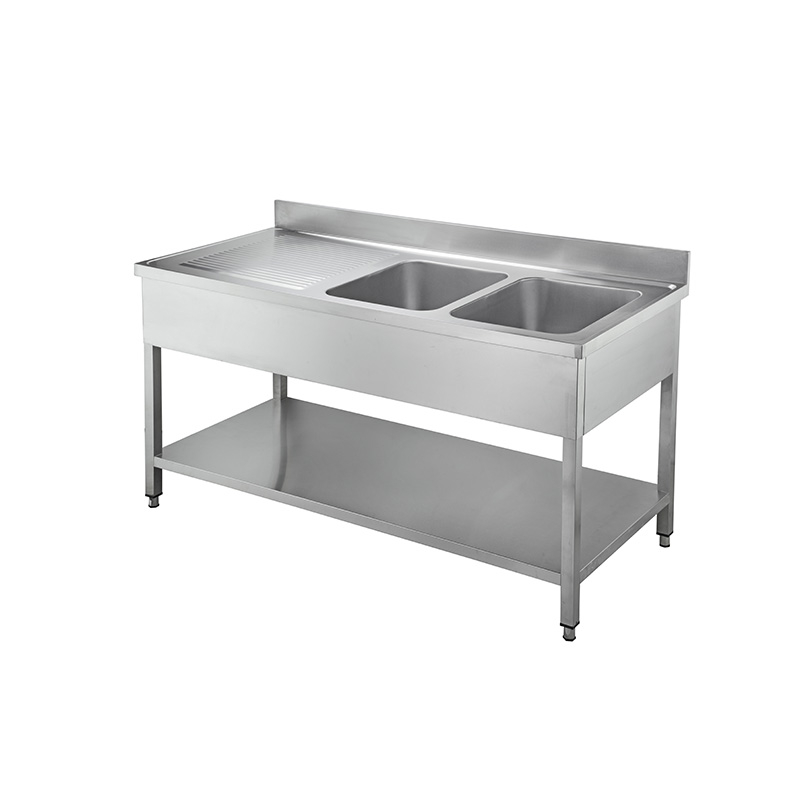 Double Basin Dashwasher Sink Units with 1 Storage Surface