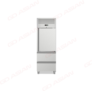 European 550L Upright Cabinet with Integrated Stamped Liner