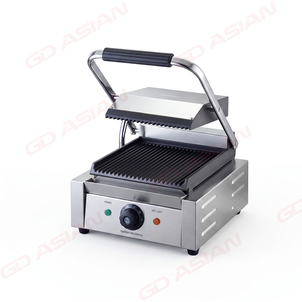 Commercial Electric Contact Grill with Cast Iron Plate
