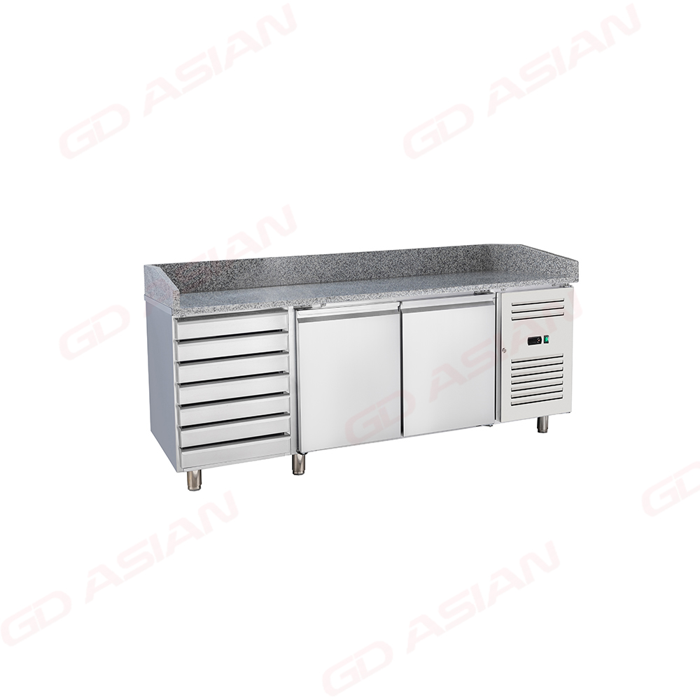 Hot Sale Refrigerated Pizza Prep Table with Top Display