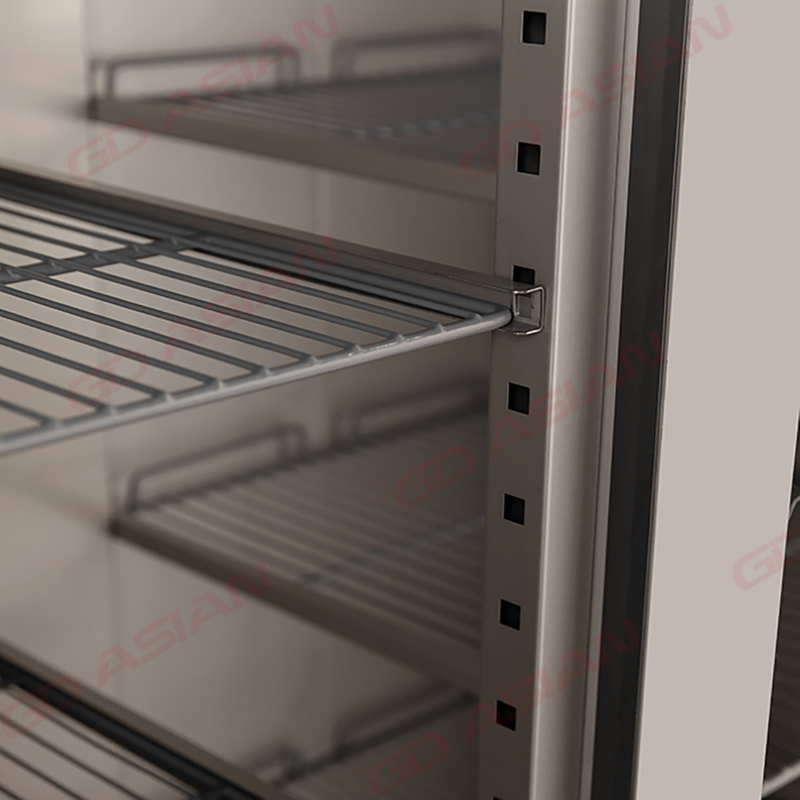 Double Glass Door Upright Freezer with CE Certificate