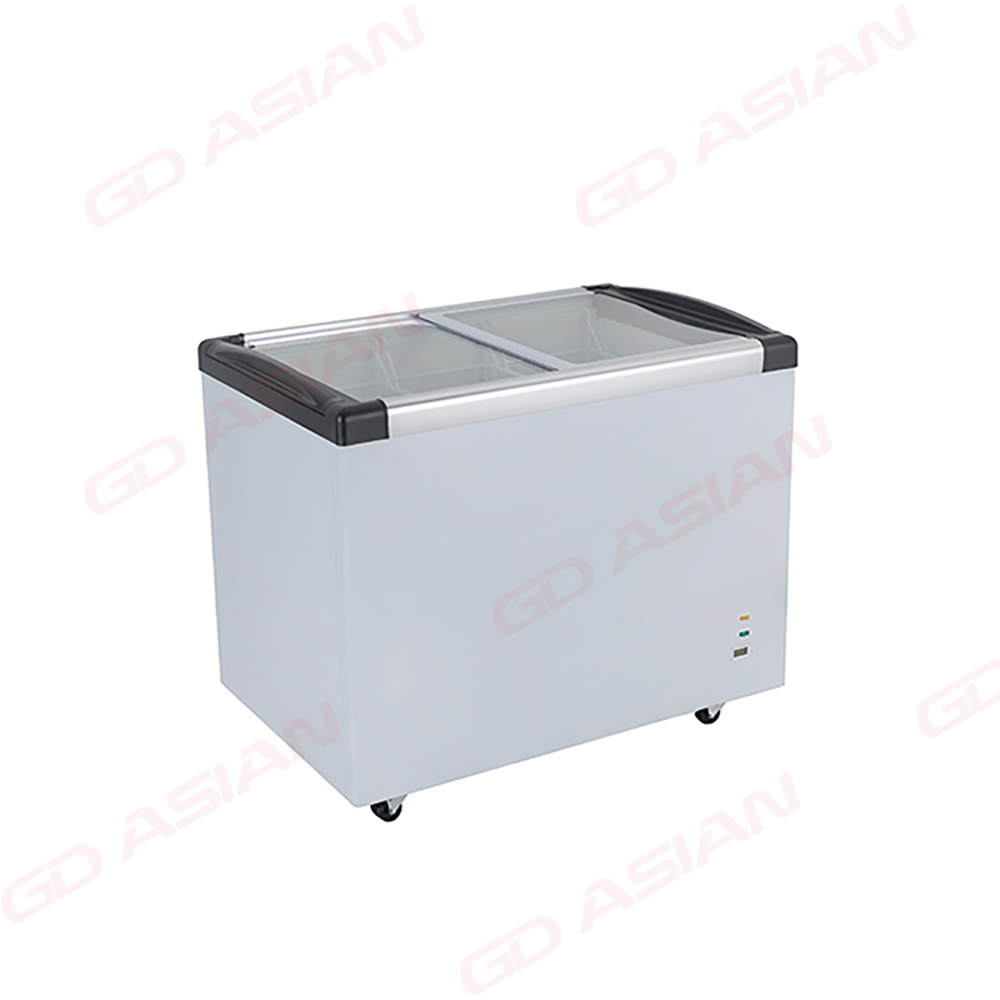 Sliding Transparent Lid Commercial Deep Chest Freezer