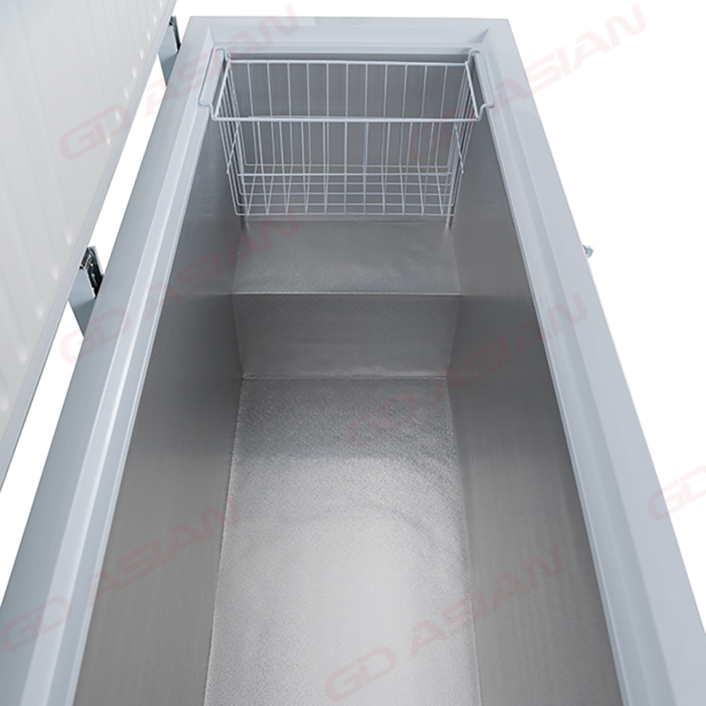 Compact Deep Chest Freezer with Removable Basket White