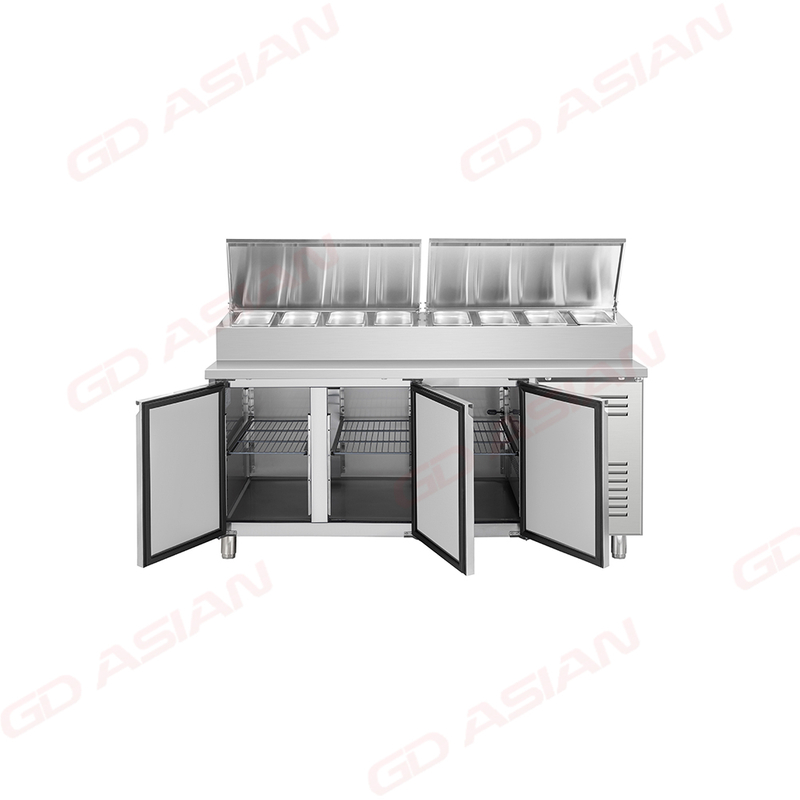 3000mm European Type Sandwich Counter Ventilated Prep Counter