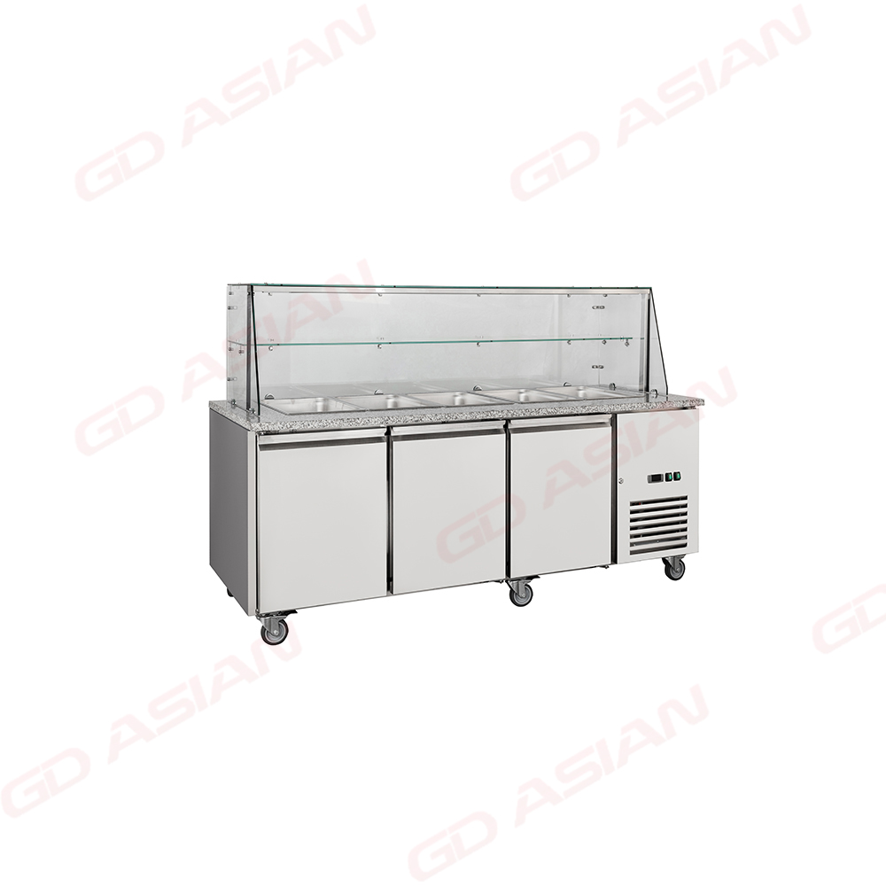 Energy-Efficient Marble Worktop Line Preparation Table for Easy Cleaning