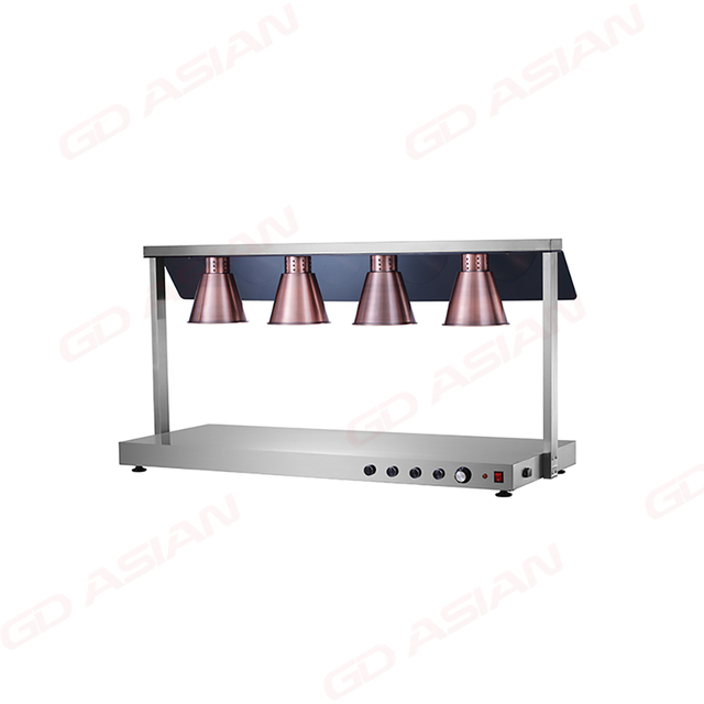 3-Head Commercial Food Warming Lamp with Stainless Steel Base Buffet Catering Heat Lamp