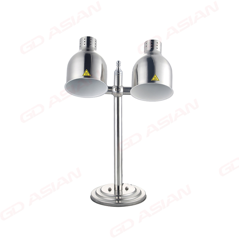 Single Double Head Commercial Food Warming Lamp Stainless Steel Buffet Lamp