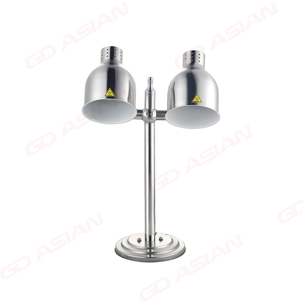 Single Double Head Commercial Food Warming Lamp Stainless Steel Buffet Lamp