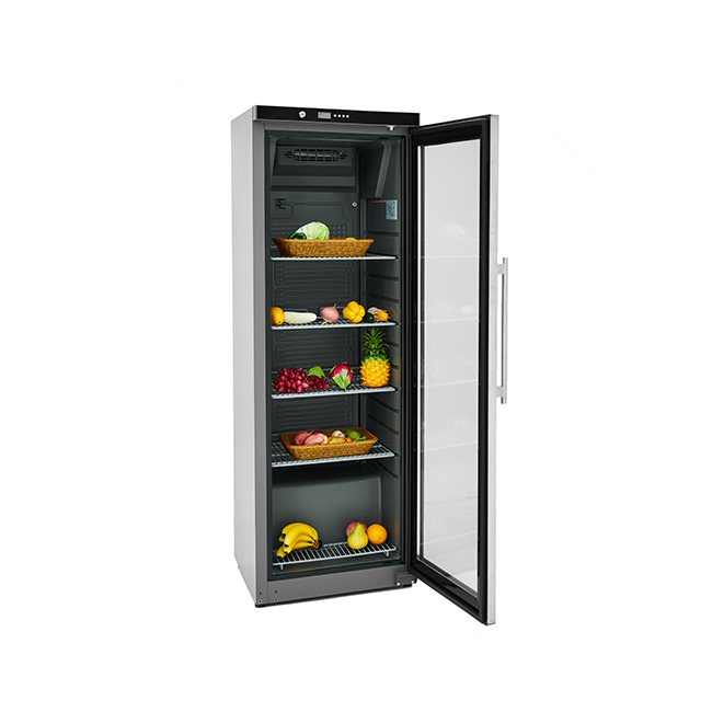 Commercial Glass Door Refrigerator Freezer Interior White Painted Steel