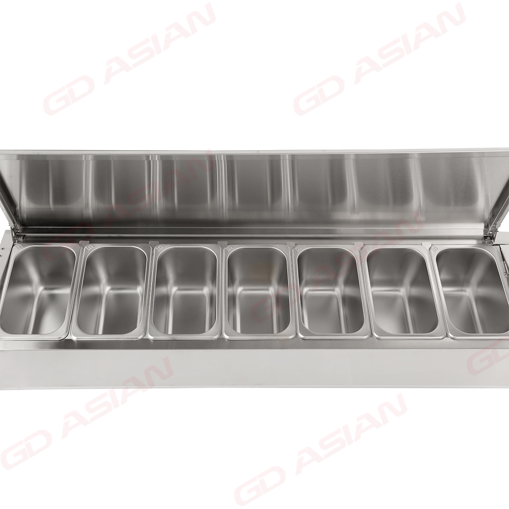 VRX1500/330S Countertop Salad Prep Table Stainless Steel Lid