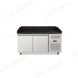 Commercial Pizza Prep Table Refrigerated Black Granite Top Series