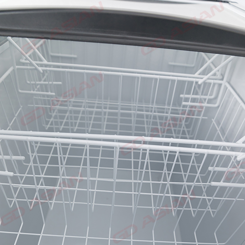 Sliding Transparent Lid Commercial Deep Chest Freezer