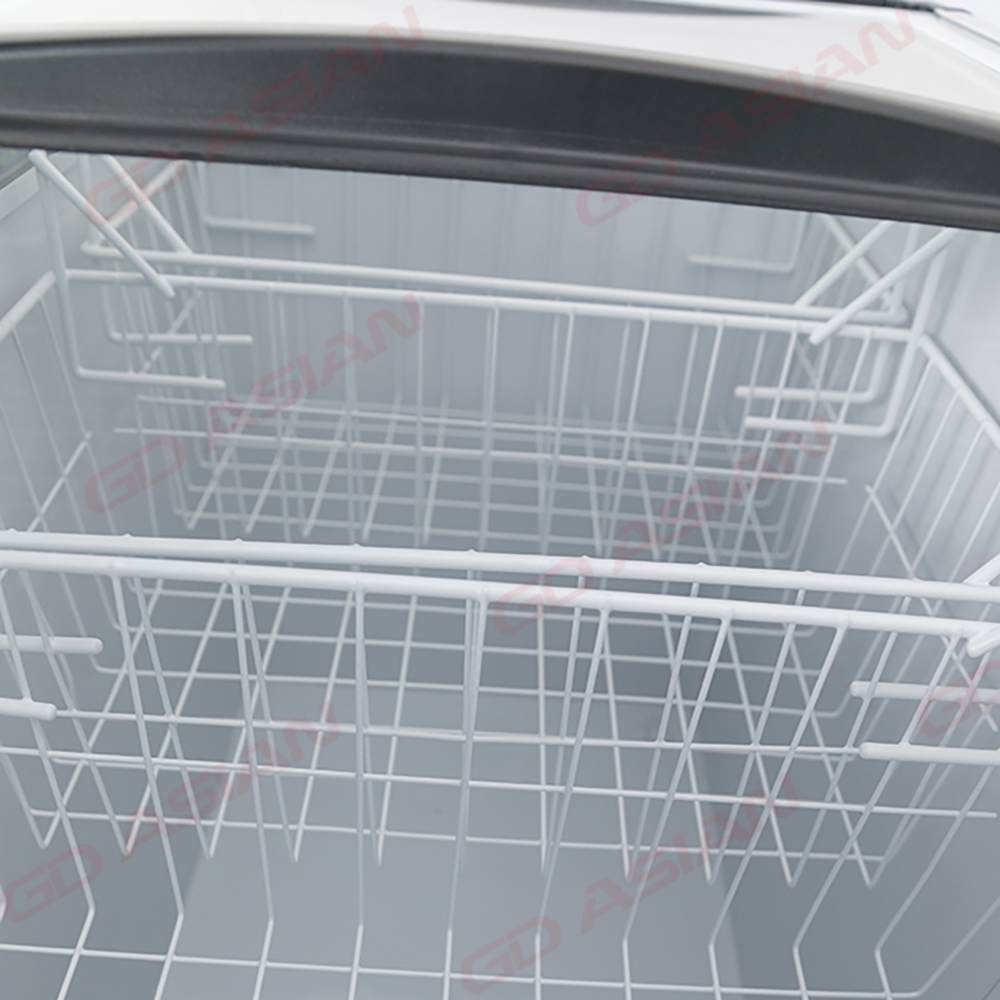 Sliding Transparent Lid Commercial Deep Chest Freezer