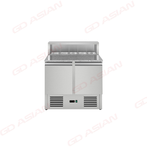 Commercial Saladette with Solid Door And Granite Counter Top