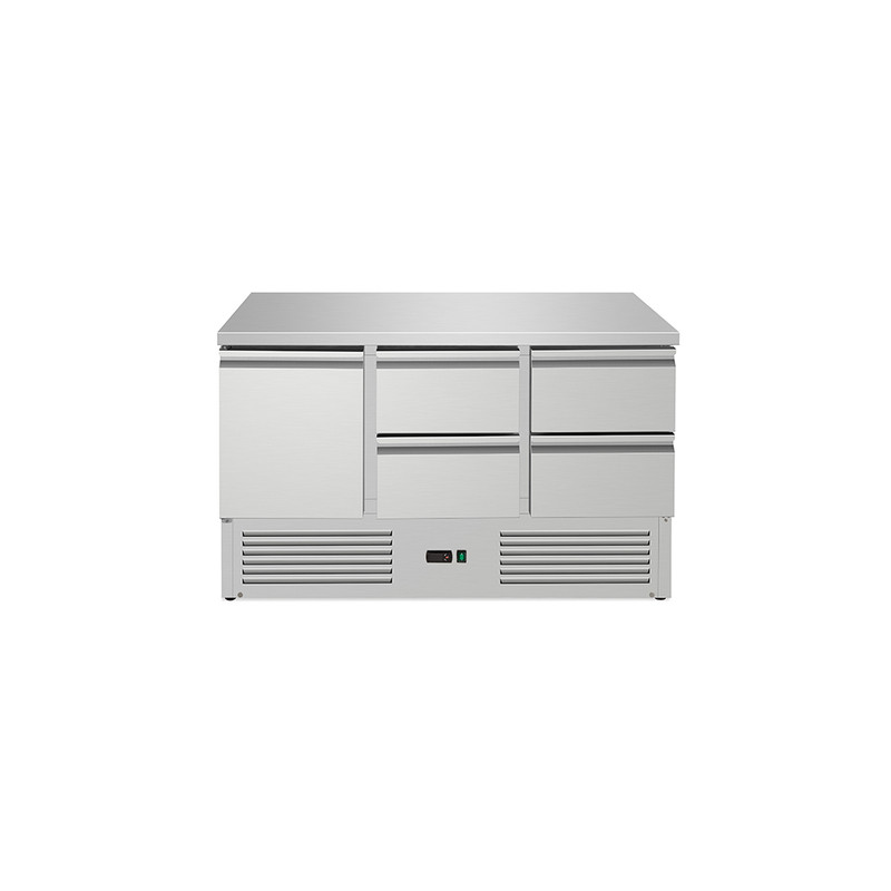 Double Door Solid Stainless Steel Salad Worktop