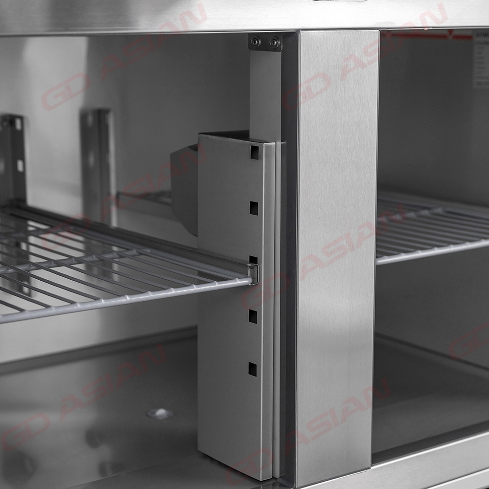 Commercial Countertop Marble Salad Pizza Prep Table Refrigerator