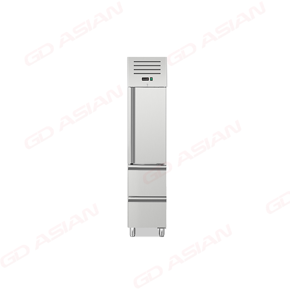 Single Door Slim Type Upright Cabinet for Kitchen Use