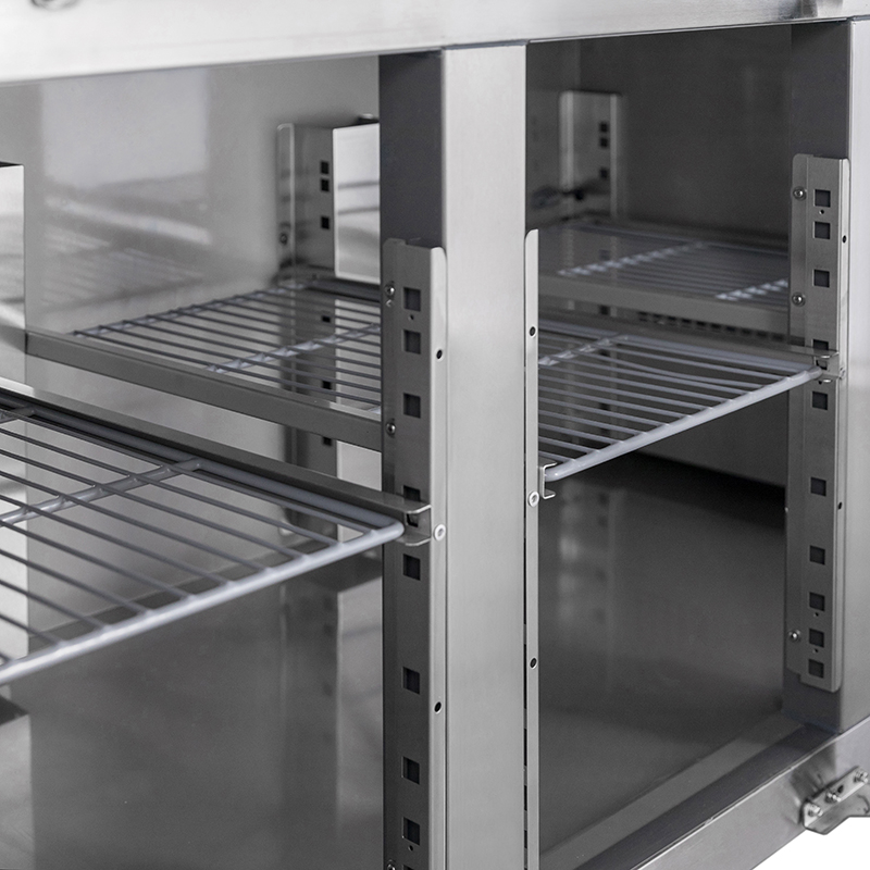 SH2000/800 Commercial Sandwich Prep Table with Refrigerator Stainless Steel