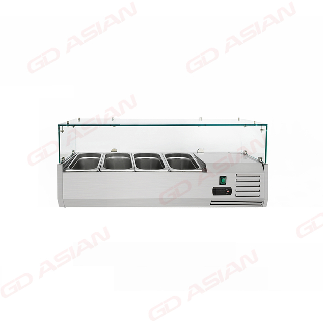 VRXH1000/330 Commercial Stainless Steel Saladette glass cover