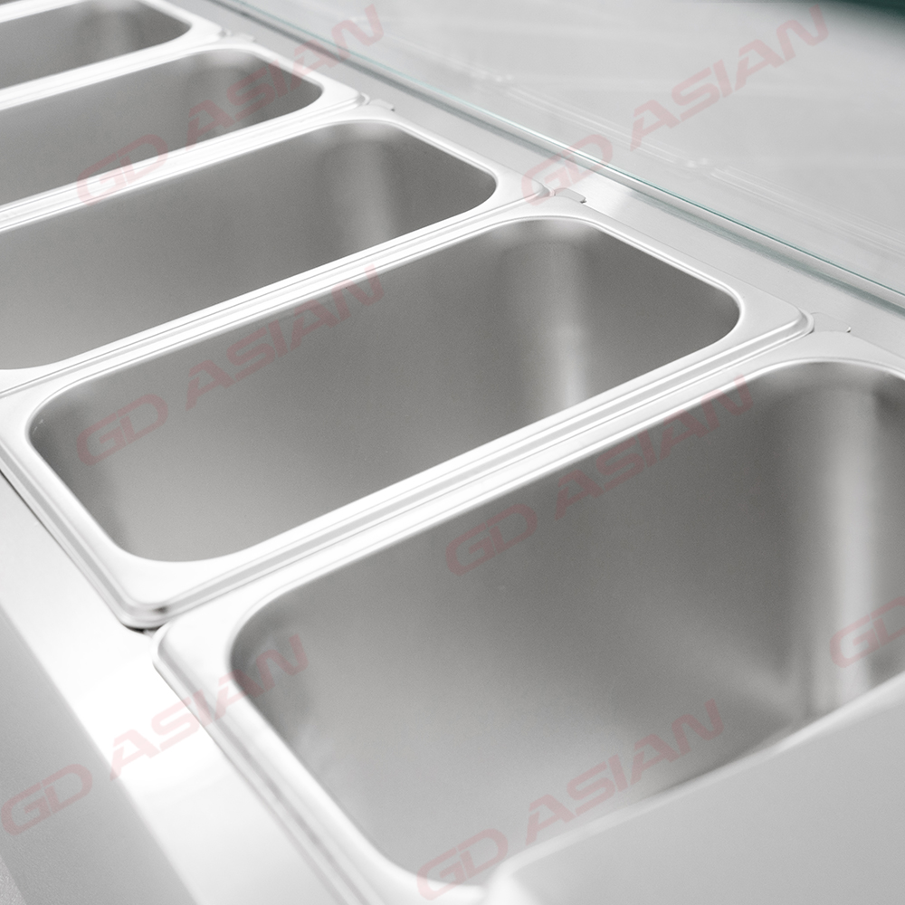6 x 1/4 GN Pans VRXH1400/330 Saladette VRX topping unit