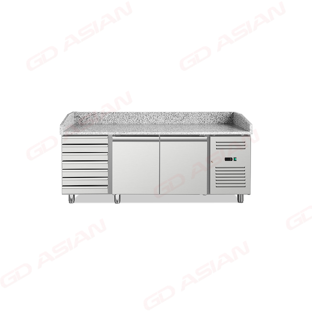 Hot Sale Refrigerated Pizza Prep Table with Top Display