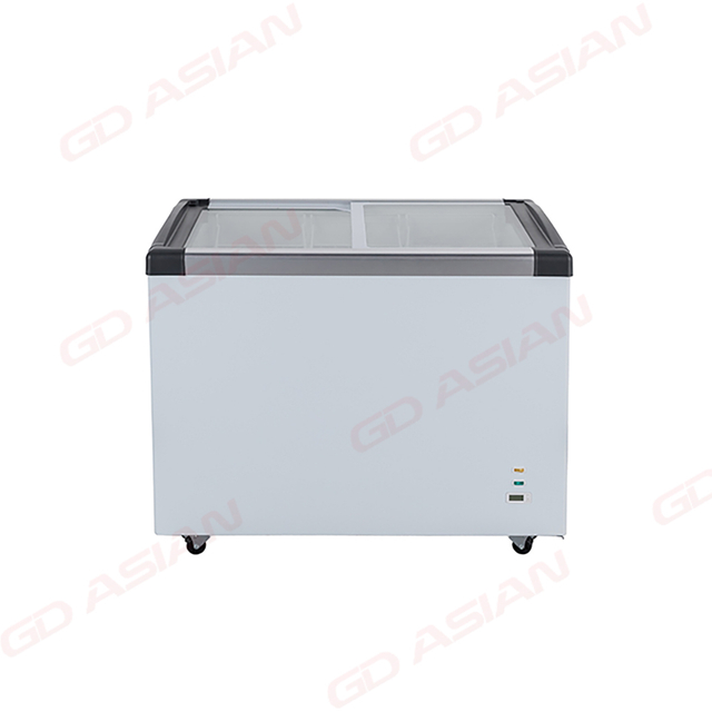 Sliding Transparent Lid Commercial Deep Chest Freezer