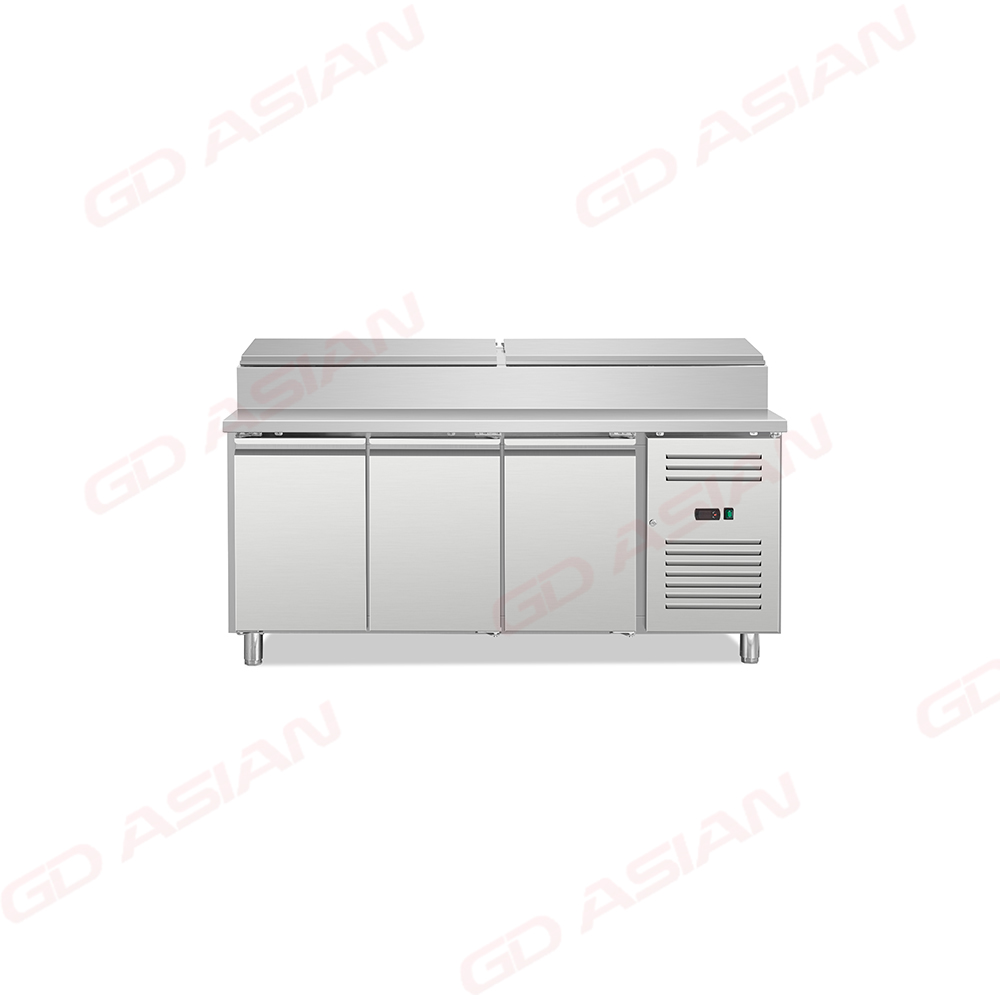 SH2000/800 Commercial Sandwich Prep Table with Refrigerator Stainless Steel