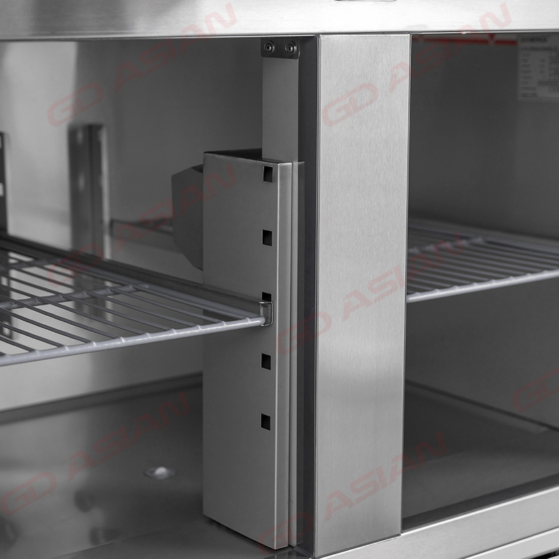Double Door Solid Stainless Steel Salad Worktop