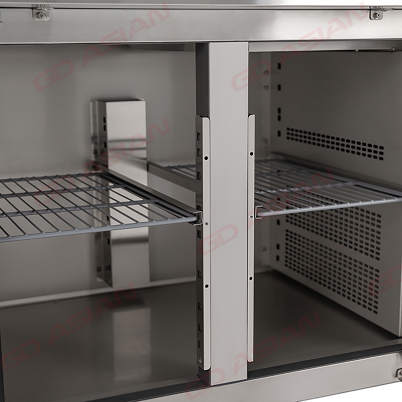 European Type Auto Defrost GN Counter Freezer with Backsplash