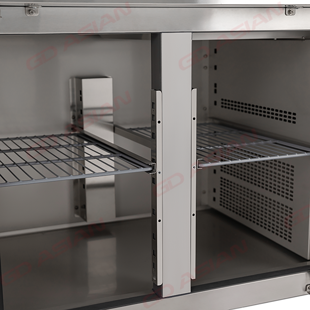 European Type Auto Defrost GN Counter Freezer with Backsplash