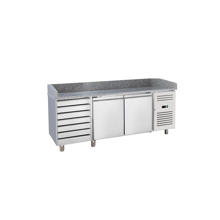 Hot Sale Refrigerated Pizza Prep Table with Top Display