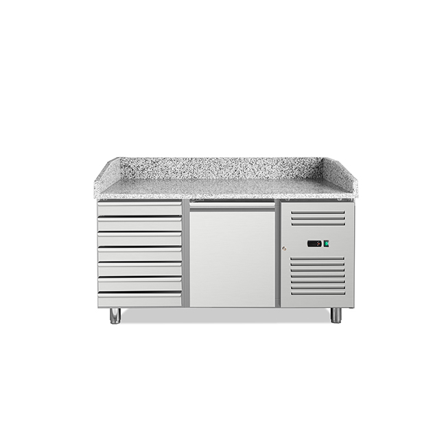 European Type Ventilated Pizza Counter with VRX on the top