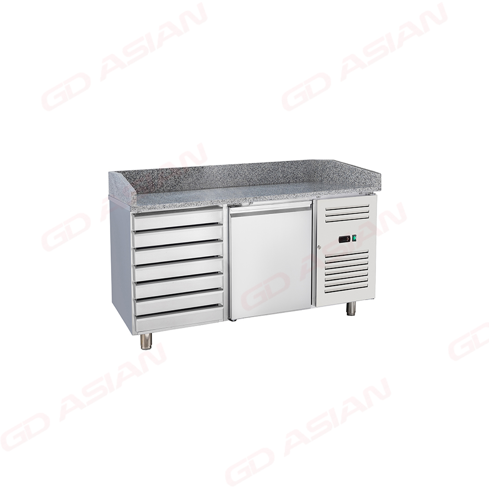 European Type Ventilated Pizza Counter with VRX on the top
