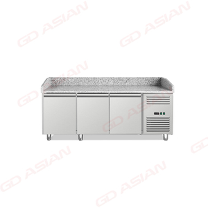 3-Door Pizza Table Commercial Refrigerated Pizza Prep Counter