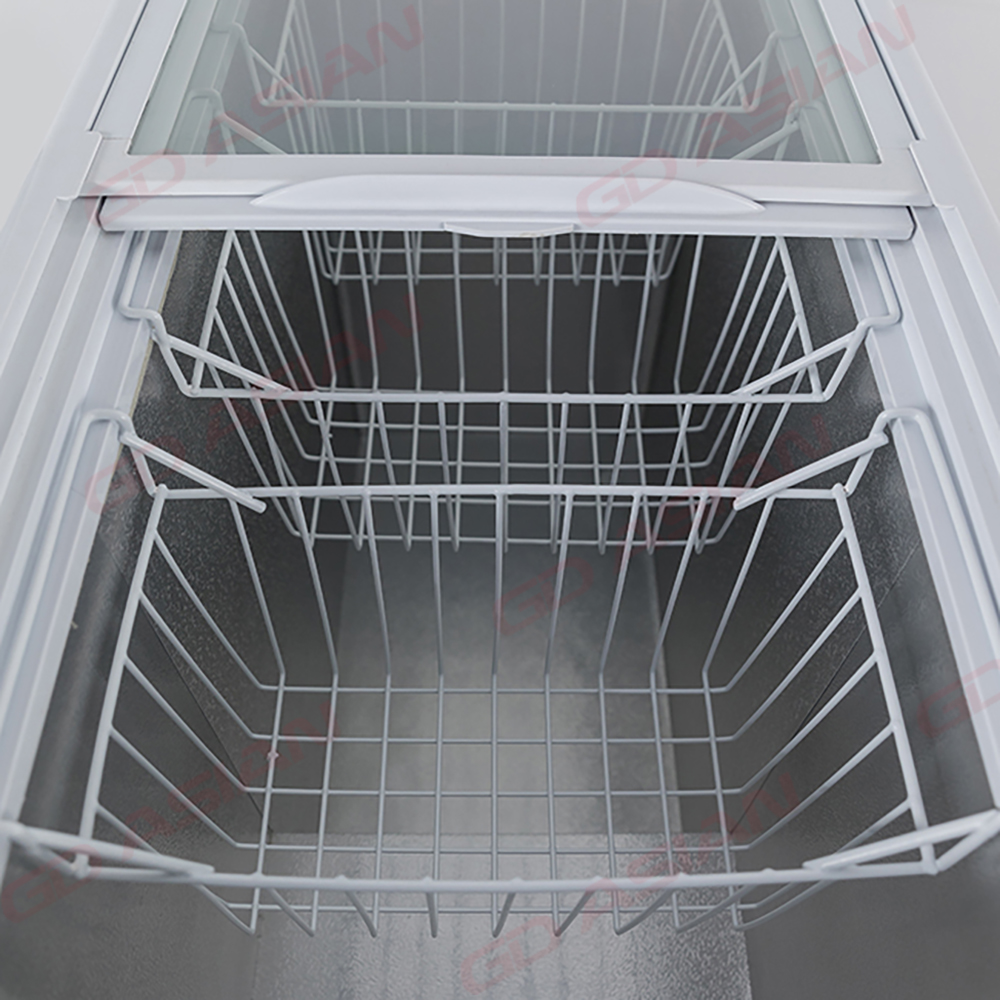 Commercial Freezer with Lockable Glass Lid