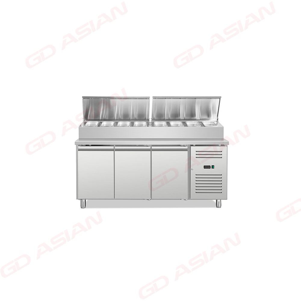3000mm European Type Sandwich Counter Ventilated Prep Counter