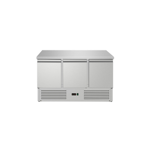 Double Door Solid Stainless Steel Salad Worktop