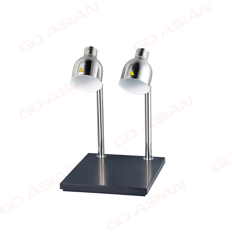 Single Double Head Commercial Food Warming Lamp Stainless Steel Buffet Lamp
