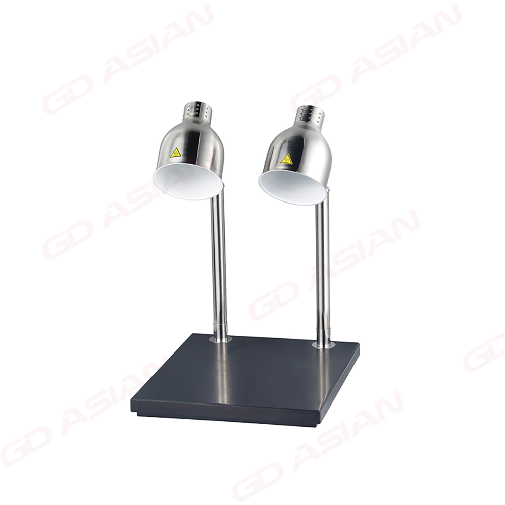 Single Double Head Commercial Food Warming Lamp Stainless Steel Buffet Lamp