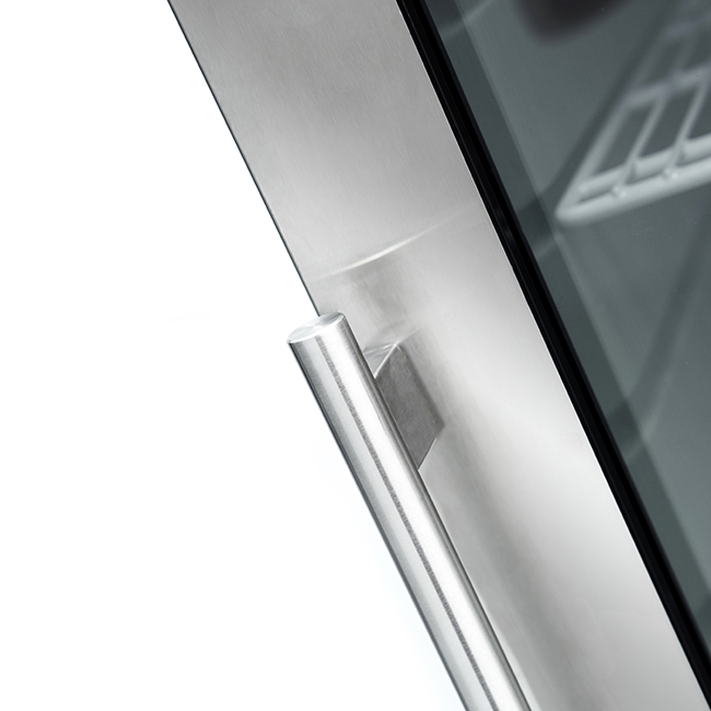 Commercial Glass Door Refrigerator Freezer Interior White Painted Steel