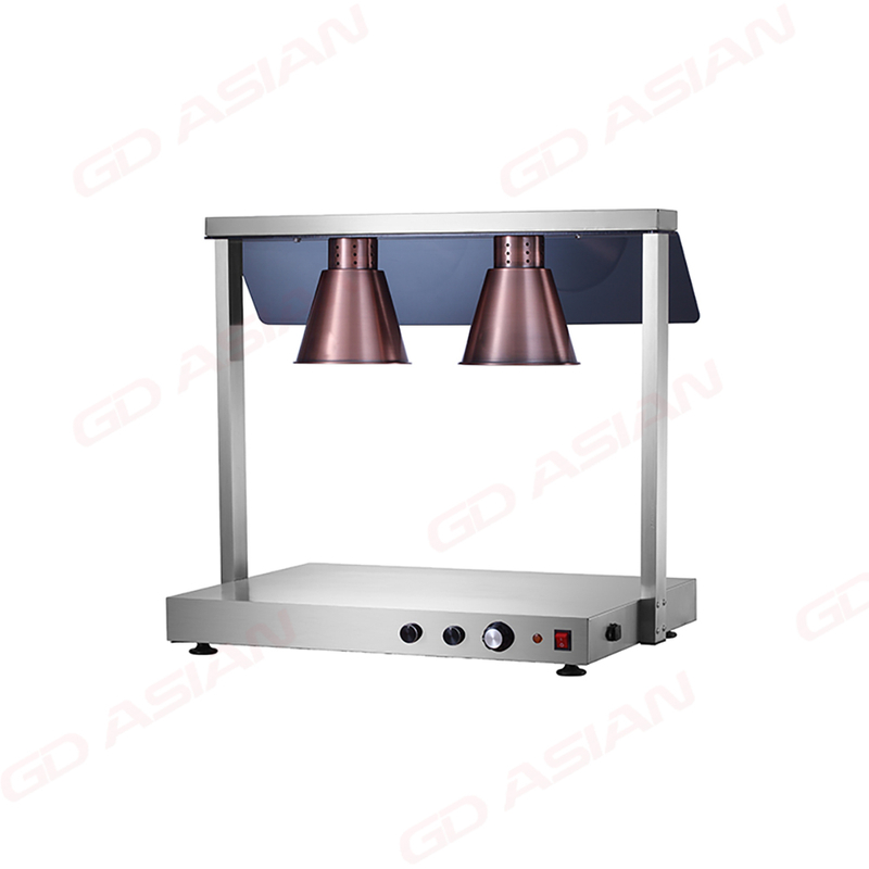 3-Head Commercial Food Warming Lamp with Stainless Steel Base Buffet Catering Heat Lamp