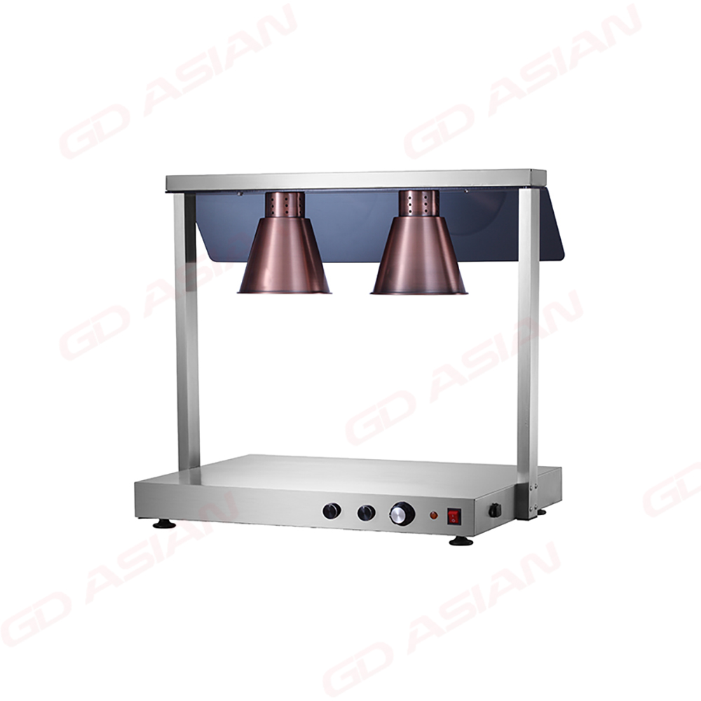 3-Head Commercial Food Warming Lamp with Stainless Steel Base Buffet Catering Heat Lamp