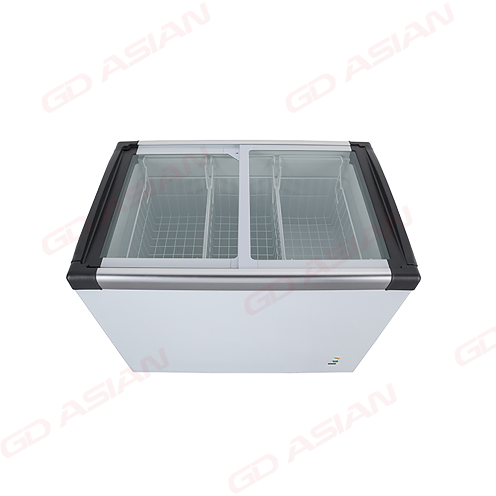 Sliding Transparent Lid Commercial Deep Chest Freezer