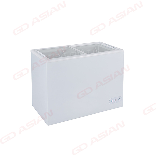 Commercial Freezer with Lockable Glass Lid