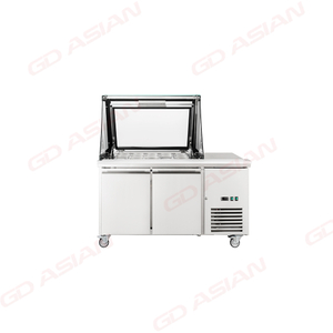 New Design Refrigerated Preparation Table Reserve a place for the cash register.