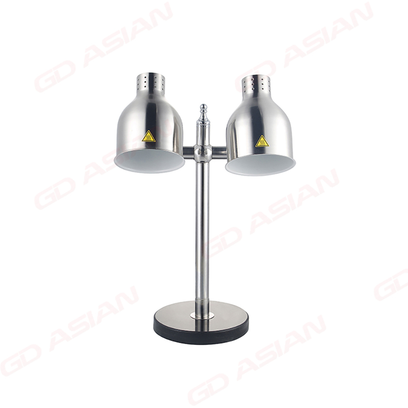 Single Double Head Commercial Food Warming Lamp Stainless Steel Buffet Lamp
