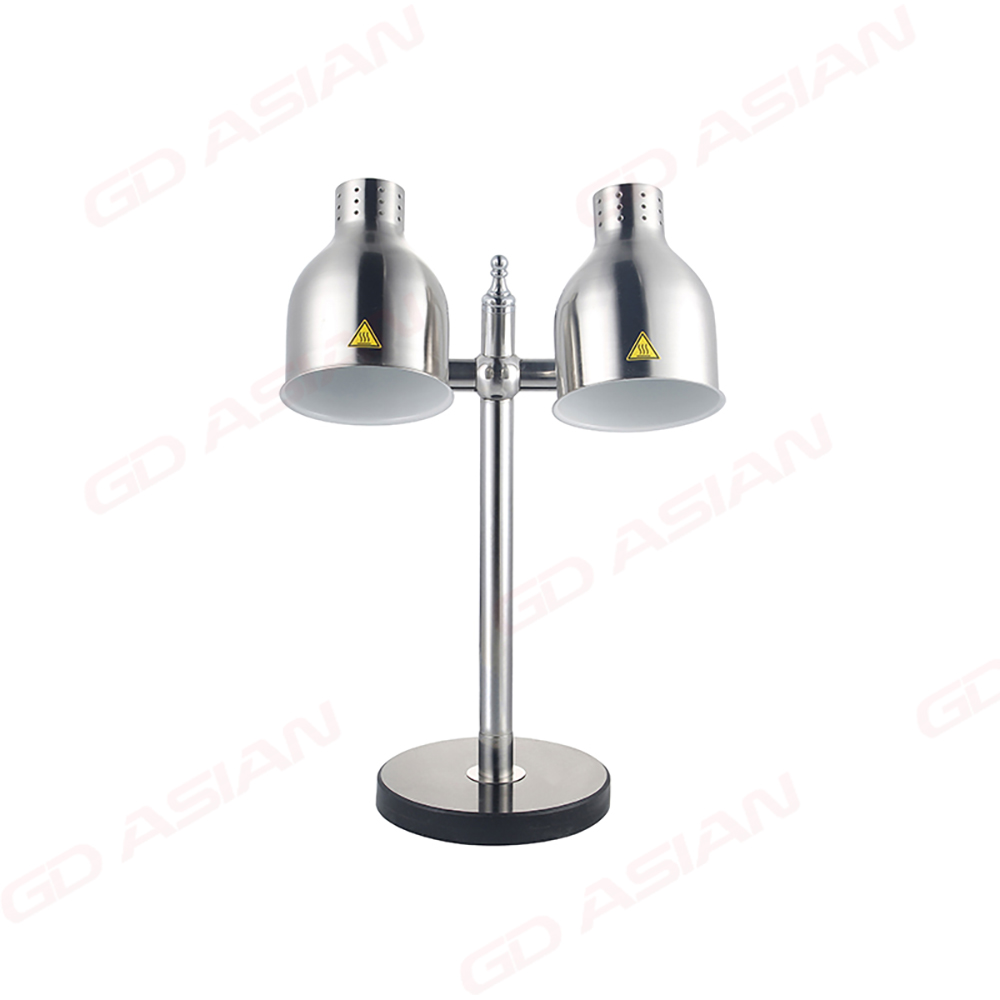 Single Double Head Commercial Food Warming Lamp Stainless Steel Buffet Lamp